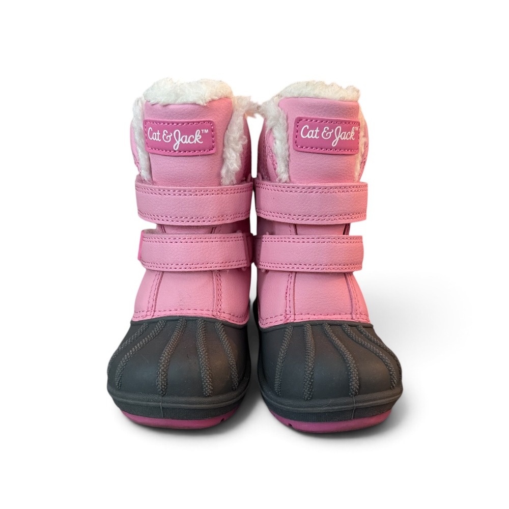 Toddler Denver Faux Fur Winter Boots - Cat & Jack -  Pink - Waterproof - Sz 7